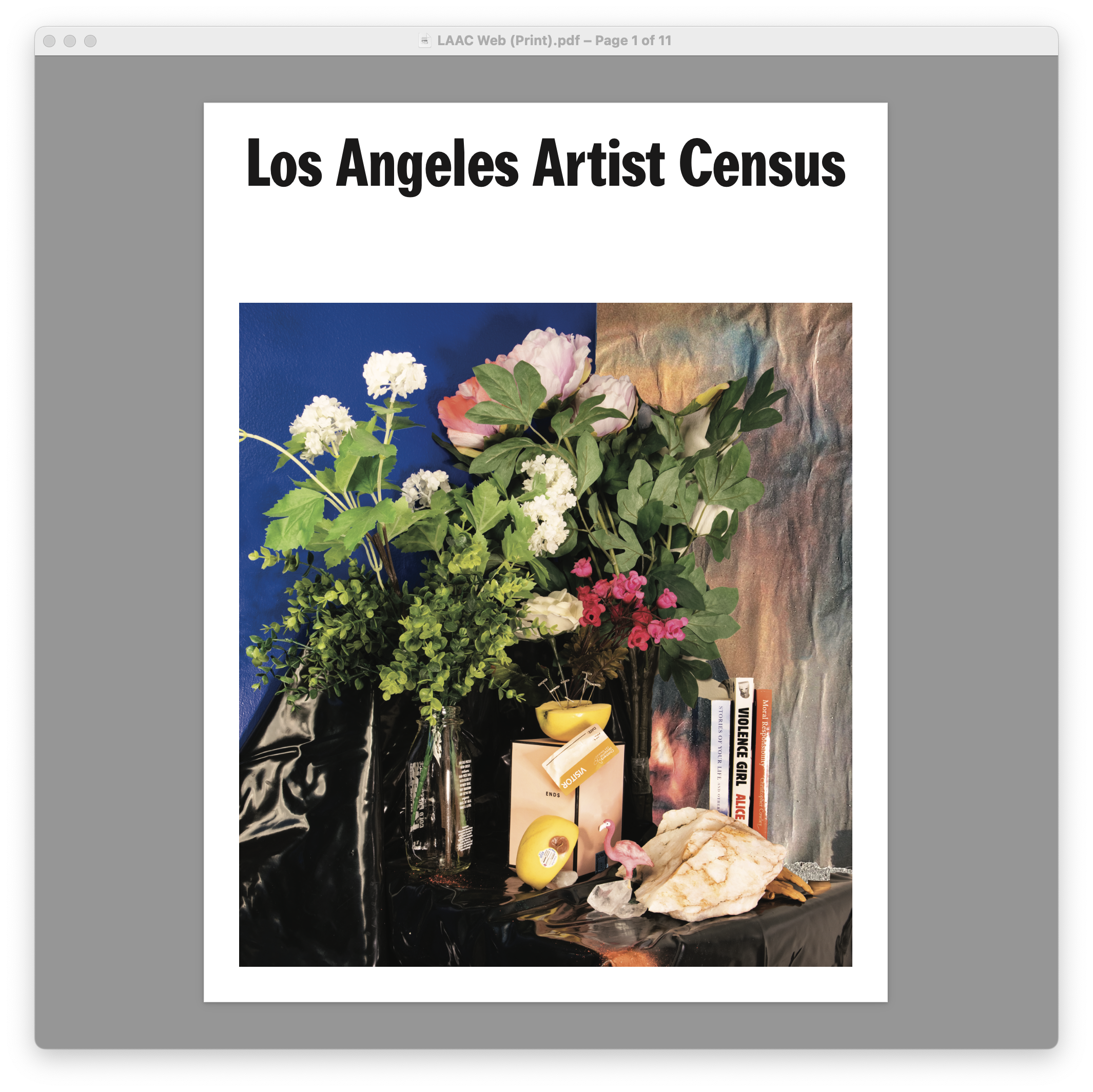 Image of PDF of Los Angeles Artist Census Publication